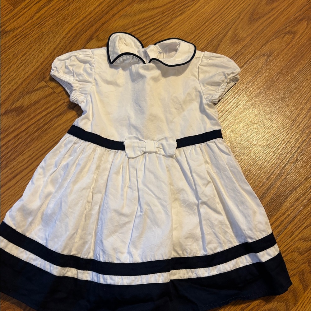 Charming White and Black Kids Dress